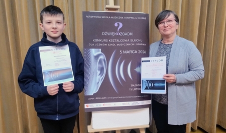 II Miejsce w Konkursie Kształcenia Słuchu ''Dźwiękozgadki''